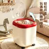 Caja de Almacenamiento para Juguetes Infantiles Gran Capacidad Uso en Casa con Ruedas Cubo de Almacenamiento Muñecas Animales de Peluche Bloques de Construcción Meriendas Caja Organizadora Extra Grande