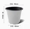 Vasos de Mudas Brancos Transfronteiriços, Vasos Nutritivos de Plástico Espessado Bicolor para Plantio de Suculentas para Floriculturas e Viveiros