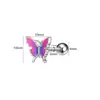 Joyería de Acero Inoxidable para Piercing Corporal, Pendientes de Mariposa de Moda con Goteo de Aceite y Cierre Retorcido, Listos para E-Commerce, de Venta Caliente