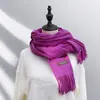 25 Cachecol de Imitação de Caxemira de Cor Pura para Outono e Inverno, Lenço Xale Versátil Super Macio para Mulheres, Fabricante Transfronteiriço, Presentes Atacado