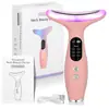 Novo Massageador de Pescoço de Luz Sete Cores com Vibração e Temperatura Constante para Cuidado de Rugas no Pescoço, Massagem Facial e Tratamento de Beleza