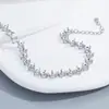 Prata de lei maciça S925, 26 pedras principais, cravação vazia de 4,2 mm, pulseira de diamante DIY com design de diamantes empilhados de alta qualidade