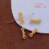Chapado en Cobre Oro Real 24K Incrustado Zirconio Perla Calado Cadena de Borla Colgante Collar Colgante DIY Accesorios de Cuentas Hechos a Mano