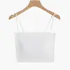 Nova Camisola Sexy da Moda para Celebridades da Internet para Mulheres com Alças Finas, Bojos Integrados, Faz Seios Grandes Parecerem Menores, Adequada para Usar em Camadas ou Sozinha
