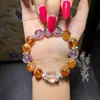 Pulsera de Cristal de Torre Amarilla de Amatista Citrina Natural, Diseño para Mejorar la Fortuna, Artículo Popular de Tiktok, Pulsera para Mujer al por Mayor