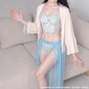 Lingerie Sexy para Noite, Fantasia Sexy Feminina da Dinastia Han, Faixa de Barriga Bordada Transparente, Traje Paixão para Cama, Uniforme Quente para Mulheres