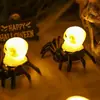 Decoración de Halloween Linterna de Calabaza Adornos Luces de Vela Digitales LED Suministros para Fiesta Accesorios de Diseño Luz Nocturna de Araña