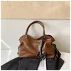 Bolsa Grande Simples Estilo Coreano Transfronteiriça Feminina Lançamento Outono/Inverno 2026 Bolsa de Ombro Simples para o Dia a Dia Bolsa Tote de Grande Capacidade