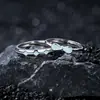 Anillo Resonante Fluorescente Original de Plata S925 con Forma de Rombo y Mariposa para Pareja de Hombres y Mujeres, un Par de Anillos Luminosos con Forma de Rombo y Lazo