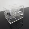Caixa Organizadora Transparente de Acrílico com 4 Camadas e Divisórias para Cílios Postiços com Porta, Caixa de Armazenamento à Prova de Poeira para Extensão de Cílios Atacado