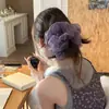 Scrunchie Roxo Extra Grande com Strass e Rede para Mulheres Rabo de Cavalo Baixo de Luxo Lindo Exquisito Prendedor de Cabelo Acessório de Cabelo Novo Estilo