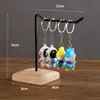 Soporte de Exhibición de Aretes de Madera Maciza y Hierro Forjado, Tarjetero para Joyería de Oreja, Estante para Accesorios, Almacenamiento de Llaveros, Soporte para Joyería de Pulseras