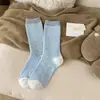 Calcetines de Mujer de Doble Puntada de Caña Media para Otoño e Invierno, Calcetines Gruesos de Lana, Calcetines de Color Sólido para Mujer, Calcetines Holgados de Hilo Grueso de Colores