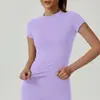 Top Esportivo de Gola Redonda Alta Elasticidade Transfronteiriço Fitness Exercício Yoga Top Treinamento ao Ar Livre Roupa de Yoga Justa Secagem Rápida