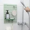 Tablero perforado doméstico sin clavos Decoración de pared Dormitorio Cocina Baño Estante de pared Estantería Estante de almacenamiento para colgar en la pared