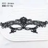 Máscara de Halloween Accesorios para Transmisión en Vivo Mascarada Gótica Cosplay Máscara de Encaje Negro Máscara para Ojos de Adulto
