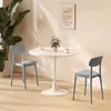 Mesa redonda, mesa de negociación simple tipo tulipán blanca de ocio, mesa de comedor nórdica para cafetería y tienda de té con leche, mesa redonda pequeña y sillas para balcón