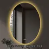 Espejo de baño inteligente de forma ovalada con retroiluminación LED, adecuado para baños de hotel; espejo de maquillaje antivaho; personalizable
