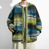 Suéter Cárdigan Teñido Tie-Dye con Bloques de Color Estilo Japonés Otoño 2025 Nuevo Botón Tejido Retro Casual Chaqueta