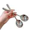 Cuchara Doméstica de Acero Inoxidable 316, Versión Extendida, Pesada y Pulida Finamente, Grado Alimenticio, Cuchara Estilo Coreano, Cuchara de Alta Gama Estilo Occidental, Popular Estilo Ins