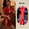 Noche Ting Xiang Nuevo Sexy Vintage Estilo República de China Sexy Ropa Interior Uniforme Apasionado Abertura Corto Caliente Cheongsam