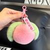Pingente Fofo de Mochila de Escola Pelúcia para Cabelo Pingente de Sacola de Presente Chaveiro de Carro Boneco de Pelúcia Caqui Pingente de Coisas Boas