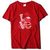 Camiseta de manga corta navideña europea y americana de AliExpress para mujer, con estampado de letras LOVE, cuello redondo, multicolor, de comercio exterior.