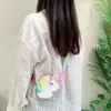2024 Explosão Transfronteiriça Fofo Unicórnio Porta-moedas Silicone Bolsa Transversal Bolsa de Ombro Infantil Bolsa de Armazenamento Desenho Animado para Mulheres