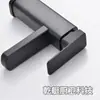 Grifo para lavabo con fondo de cobre Negro Cuadrado de un solo agujero para lavabo Grifo para lavabo de encimera Acero inoxidable para agua caliente y fría