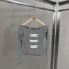 Camiseta cruzada de un hombro para mujer, top de principios de otoño con diseño de botones combinado con pantalones de pierna ancha, conjunto de moda callejera casual