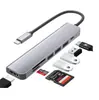 Estación de Acoplamiento Tipo C Proyección HDMI Pantalla Hub para Notebook Usb-C Lector de Tarjetas Estación de Acoplamiento Adaptador Rj45