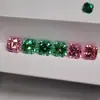 Zircônio Laranja Rosa Corte Asscher 5A Pedra Solta Cabochão Quadrado Gema Fábrica Atacado Acessórios para Joias