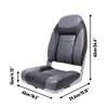 Fábrica Mengshi Modelo de Venta Directa al por Mayor Modelo 86522-1Wk Silla Plegable para Barco de Cuero de PVC Impermeable y Asiento Marino