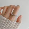 Anillo de Polígono Pesado Geométrico de Plata 925 Diseño de Nicho Femenino ins Hip-hop Estilo Frío Personalidad Anillo Retro de Moda