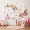 Varios vinilos de pared de globos aerostáticos, nubes y animales para paredes de fondo de dormitorio y sala de estar, decoración de habitaciones del hogar, vinilos de pared autoadhesivos