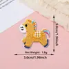 Pegatinas de Tela Bordadas Autoadhesivas de Pony de Dibujos Animados Elemento del Año del Caballo Logo Bordado Ropa Equipaje Funda de Teléfono Móvil Pegatinas Decorativas
