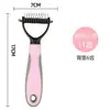 Escova desembaraçadora para pets, escova de tosa para cães e gatos, pente garfo desembaraçador, remove pelos soltos, desembaraça e limpa a pelagem