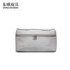 2026 Nova Bolsa Feminina de Couro de Crocodilo Branco Himalaio, Necessaire, Bolsa Quadrada Pequena, Bolsa de Ombro Fashion, Bolsa Transversal, Bolsa de Mão