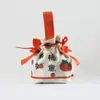 Bolsa de tela para dulces de boda pequeña fresca caja de dulces de boda bolsa de regalo con mano red de regalo bolsa de fruta de azúcar moreno suministros de boda