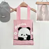 Bolsa de Ombro Flor Doce Estilo Japonês e Coreano Bolsa Tote de Tricô de Grande Capacidade Versátil para o Dia a Dia Bolsa para Livros de Estudante