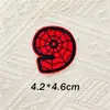 5cmQ Teia de Aranha Gorducha Letra Número Patch de Bordado Autoadesivo Patch Decorativo para Bordado DIY em Diário/Computador Patch de Tecido