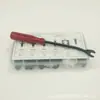 Caixa com 100 Peças Clip Plástico Transfronteiriço para Painéis de Porta de Carro, Clips de Fixação de Expansão, Conjunto de Pregos de Borracha para Para-choque He26