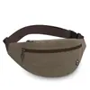 Bolso de pecho de lona de moda para hombre, simple y versátil para ir al trabajo, bolso cruzado de hombro multicapa, bolso para caja registradora de negocios, bolso de cintura para teléfono móvil