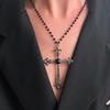 Collar cruzado transfronterizo para mujer, diseño creativo de estilo europeo y americano, cadena geométrica con espinas, estilo punk y hip-hop.