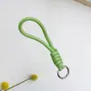 Cordão Colorido com Nó para Celular Criativo Curto Trançado Cordão para Capa de Celular Chaveiro Desmontável Alça Anti-Perda 13cm