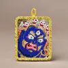 Colgante Thangka del Tíbet Zakilam Cuadrado Aleación de Acero de Titanio Oro Varios Patrones de Minerales Puede Elegir Directo de Fábrica