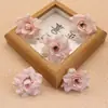 Flores Rosa Simuladas DIY Grampo de Cabelo Pacote de Material Artesanal Flor de Grampo Estilo Antigo Flor de Grampo Hanfu Grampo de Cabelo Decoração de Casamento Atacado