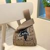 Bolso de Punto para Mujer Bolso Dopamina Pequeño Bolso para Teléfono Móvil Bolso Tote Bolso de Punto Moda Dibujos Animados Bolso de Mano de Punto