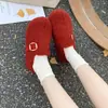 Zapatos de algodón mujer invierno cálidos punta dividida zapatos de algodón aumento de altura interior 2026 zapatos de tacón de felpa y piel para exteriores con terciopelo slip-on