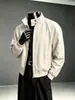 Nova blusa de trabalho masculina de outono, estilo retrô americano de alta qualidade, jaqueta de gola alta solta estilo Hong Kong, casaco estilo japonês, moderno